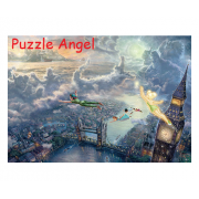 小叮噹和彼得潘飛向永不著陸 , 油畫面砌圖1000塊, size:51x73.5cm