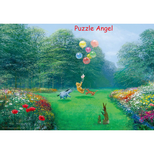 Winnie the Pooh拯救小豬, 油畫面砌圖1000塊, size::51x73.5cm