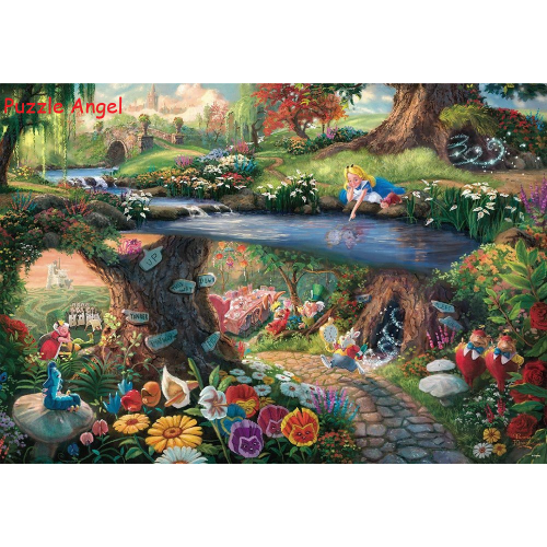 愛麗絲夢遊仙境, 油畫面砌圖1000塊, size::51x73.5cm