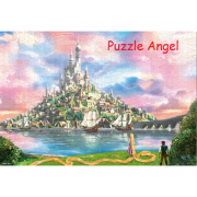 前往渴望的王國（長髮公主）, 油畫面砌圖1000塊, size::51x73.5cm