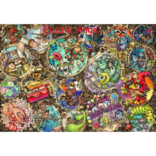 齒輪世界（皮克斯角色）（皮克斯）, 油畫面砌圖1000塊, size:51x73.5cm