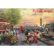 米奇和米妮在倫敦, 油畫面砌圖1000塊, size:51x73.5cm