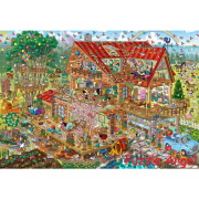 活潑的原木屋（米奇與朋友們）1000塊砌圖, size:51x73.5cm