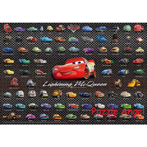 汽車角色收集（反斗車王） 1000 塊, 鐳射閃面拼圖, size：51×73.5cm