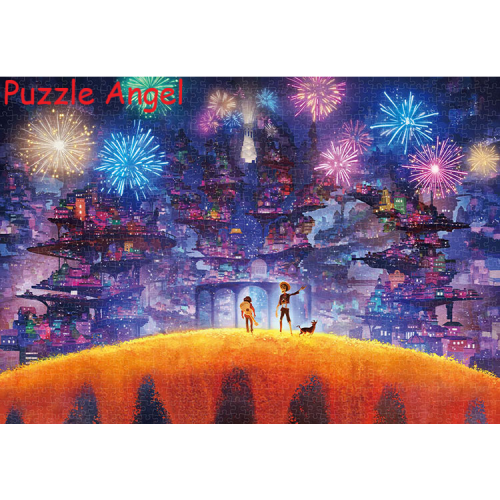 死者之地（記住我）, 油畫面砌圖1000塊, size:51x73.5cm