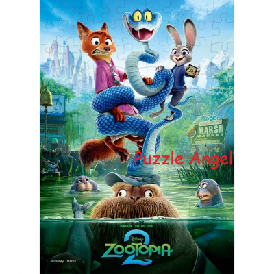 Zootopia 沼澤市場調查中（動物方城市）拼圖108片, size:18.2x25.7cm