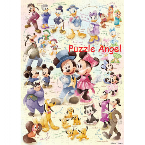 迪士尼 米奇米妮 角色關係圖300塊拼圖,  size:30.5x43cm