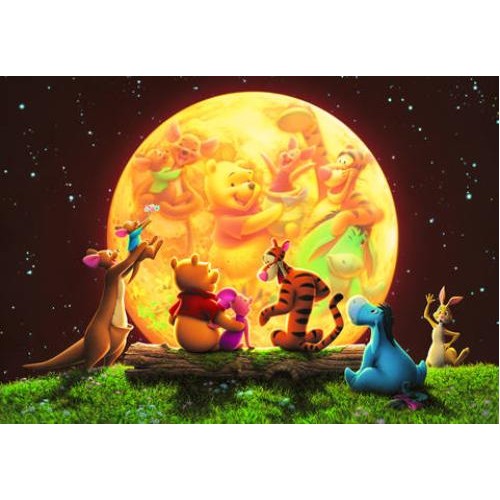 小熊維尼的夜光聚會 （Winnie the Pooh）266 塊, 透明彩繪砌圖, size:18.2x25.7cm