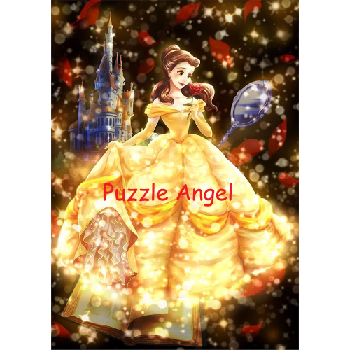 愛的故事（貝兒）（美女與野獸）266 塊, 透明彩繪砌圖, size:18.2x25.7cm