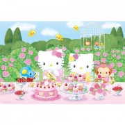 Hello Kitty玫瑰園派對拼圖1000片, size:50x75cm