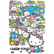 Hello Kitty城市遊樂園拼圖1000片, size:50x75cm