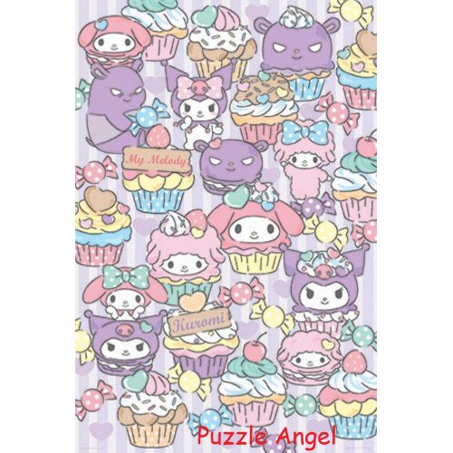 My Melody & Kuromi 美樂蒂&酷洛米杯子蛋糕派對拼圖1000片, size:50x75cm