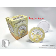 Pompompurin布丁狗【花朵系列】含羞草花拼圖磁鐵16片-(圓), 尺寸:5.5x5.5cm(圓形)