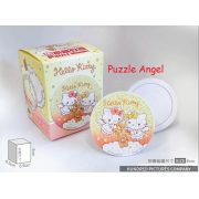 Hello Kitty【天使系列】溫暖小熊拼圖磁鐵16片(圓), 尺寸:直徑6cm(圓形)