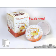 Pompompurin布丁狗【天使系列】喇叭樂曲拼圖磁鐵16片(圓), 尺寸:直徑6cm(圓形)