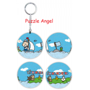 MinnaNoTabo海洋水手立體球型拼圖鑰匙圈24片,  直徑:3.98cm   