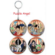 海賊王和之國(4)立體球型拼圖鑰匙圈24片, 直徑:3.98cm   
