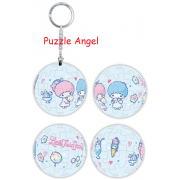 LittleTwinStars雙星仙子夢幻甜點時光立體球型拼圖鑰匙圈24片,  直徑:3.98cm   
