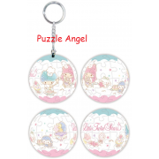 LittleTwinStars雙星仙子甜點DIY立體球型拼圖鑰匙圈24片,  直徑:3.98cm   