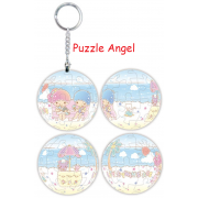 LittleTwinStars雙星仙子露天冰鋪立體球型拼圖鑰匙圈24片, 直徑:3.98cm