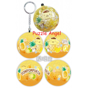 Pompompurin布丁狗酸甜鳳梨立體球型拼圖鑰匙圈24片(透明款),  直徑:3.98cm   