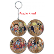 航海王草帽一行人(2)立體球型拼圖鑰匙圈24片, 直徑:3.98cm   