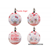 Hello Kitty【水果點心系列】紅蘋果派 立體球型拼圖鑰匙圈24片, 直徑:3.98cm