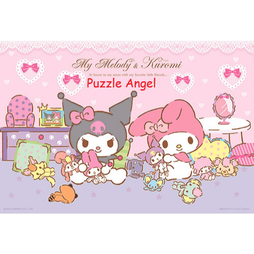 My Melody & Kuromi 美樂蒂&酷洛米 暖心布娃娃拼圖300片, size:26x38cm