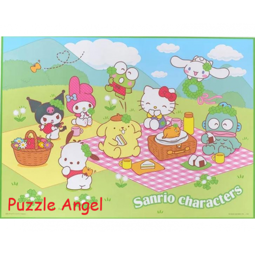 Sanrio characters幸運草野餐拼圖520塊, size:38x53cm