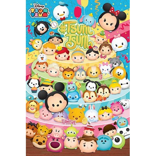 Disney Tsum Tsum 超可愛大集合拼圖1000片, size:50x75cm
