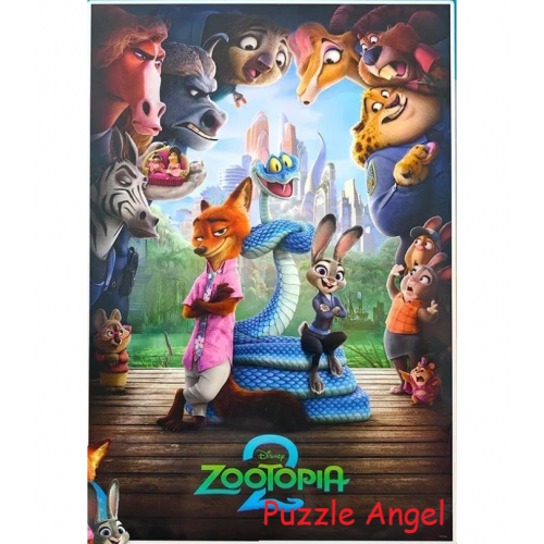 Zootopia2 動物方城市2拼圖1000片, size:50x75cm