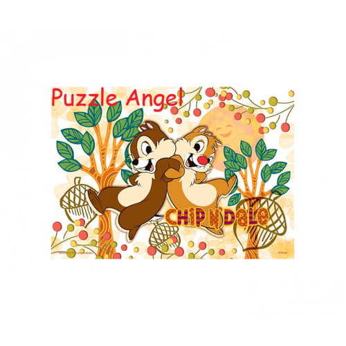 Chip an' Dale並肩合作拼圖108塊,  size:18.2x25.7cm