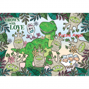 Toy story 抱抱龍 綠意盎然 108 塊砌圖, size:18.2x25.7cm