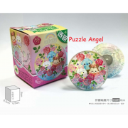 Disney Ufufy【水果花卉系列】玫瑰拼圖磁鐵16片-透明(圓), 尺寸:5.5x5.5cm(圓形)   