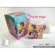 Disney Princess公主【大臉系列】拼圖磁鐵16片-透明(方), 尺寸:直徑6cm(方形)