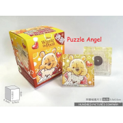 Winnie The Pooh小熊維尼【大臉系列】愛的抱抱拼圖磁鐵16片-透明(方), 尺寸:直徑6cm(方形)