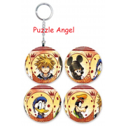 Kingdom Hearts王國之心(1)立體球型拼圖鑰匙圈24片,  直徑:3.98cm   