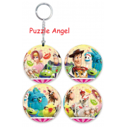 Toy story玩具總動員(3)立體球型拼圖鑰匙圈24片,  直徑:3.98cm   