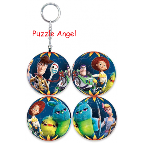 Toy story 4玩具總動員(4)立體球型拼圖鑰匙圈24片,  直徑:3.98cm   