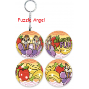 Chip an' Dale奇奇蒂蒂(7)立體球型拼圖鑰匙圈24片, 直徑:3.98cm   