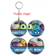 Monsters University怪獸大學(6)立體球型拼圖鑰匙圈24片,  直徑:3.98cm   