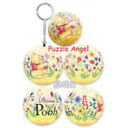 Winnie The Pooh小熊維尼-透明款(1)立體球型拼圖鑰匙圈24片, 直徑:3.98cm   