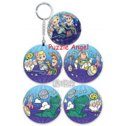 Toy story 4 玩具總動員4-透明款(1)立體球型拼圖鑰匙圈24片,  直徑:3.98cm   