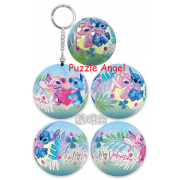 Stitch星際寶貝-透明款(1)立體球型拼圖鑰匙圈24片, 直徑:3.98cm   