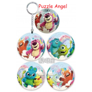 Disney Pixar Fluffy【甜夢系列】星星雲透明款立體球型拼圖鑰匙圈24片,  直徑:3.98cm   