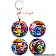 Inside out 2 腦筋急轉彎2立體球型拼圖鑰匙圈24片, 直徑:3.98cm