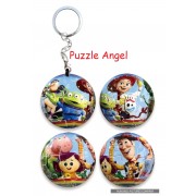Toy story 4 玩具總動員 立體球型拼圖鑰匙圈24片, 直徑:3.98cm