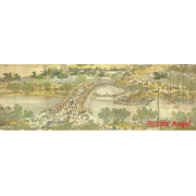 清院本 清明上河圖 1008片拼圖, size:34x100cm