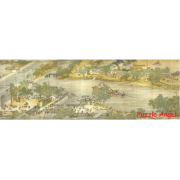 清院本 清明上河圖(6)1008 塊砌圖, size：34×100cm