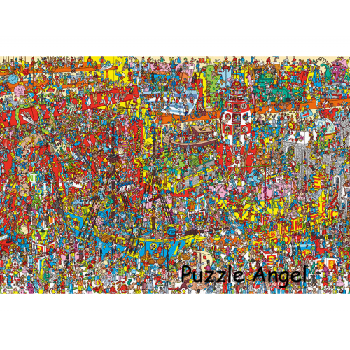 WHERE'S WALLY? 威利在哪裡? 玩具滿載 海底總動員2000片迷你拼圖, size:49x72cm  